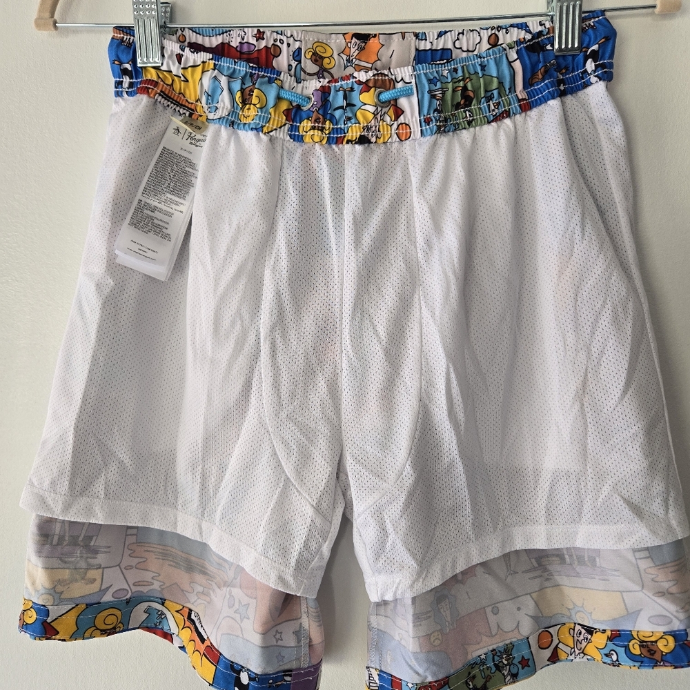 Original Penguin Jethro Haynes Print Stretch Mesh Lined Swim Shorts Size Small - Picture 12 of 15